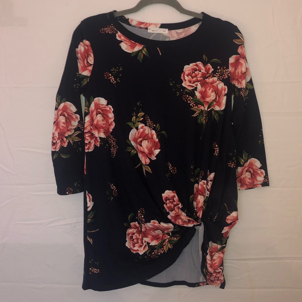 Floral Knotted Tee
